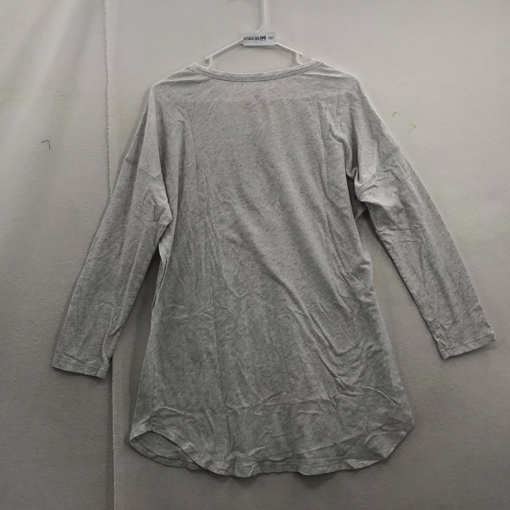 Victorias Secret Womens White Long Sleeve Round Neck T Shirt Top Size Medium - Picture 2 of 5